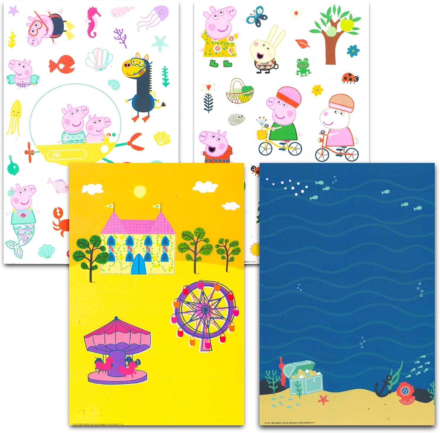 Peppa Pig Sticker by Number Book Set - Peppa Pig Activity Sticker Book Bundle with Peppa Pig Sticker Mosaic Book, Coloring Pages, Stickers, More | Peppa Pig Activity Book for Kids