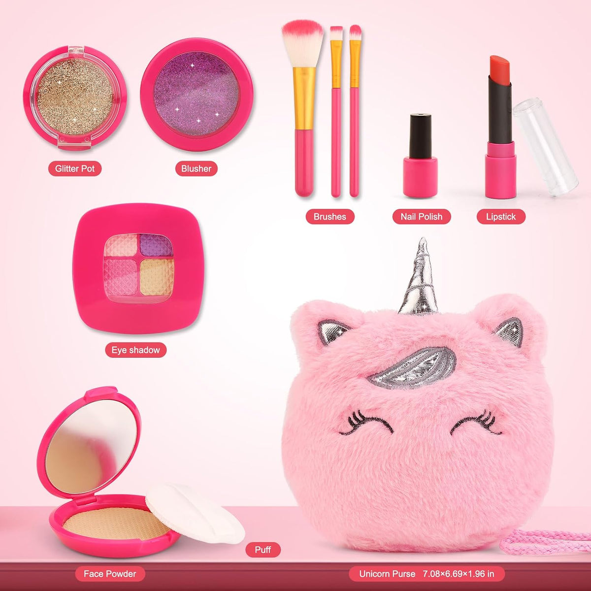 Pretend Makeup Kit for Toddlers Girls Toys Age 3 4 5 6 7 8 Years Old Gifts