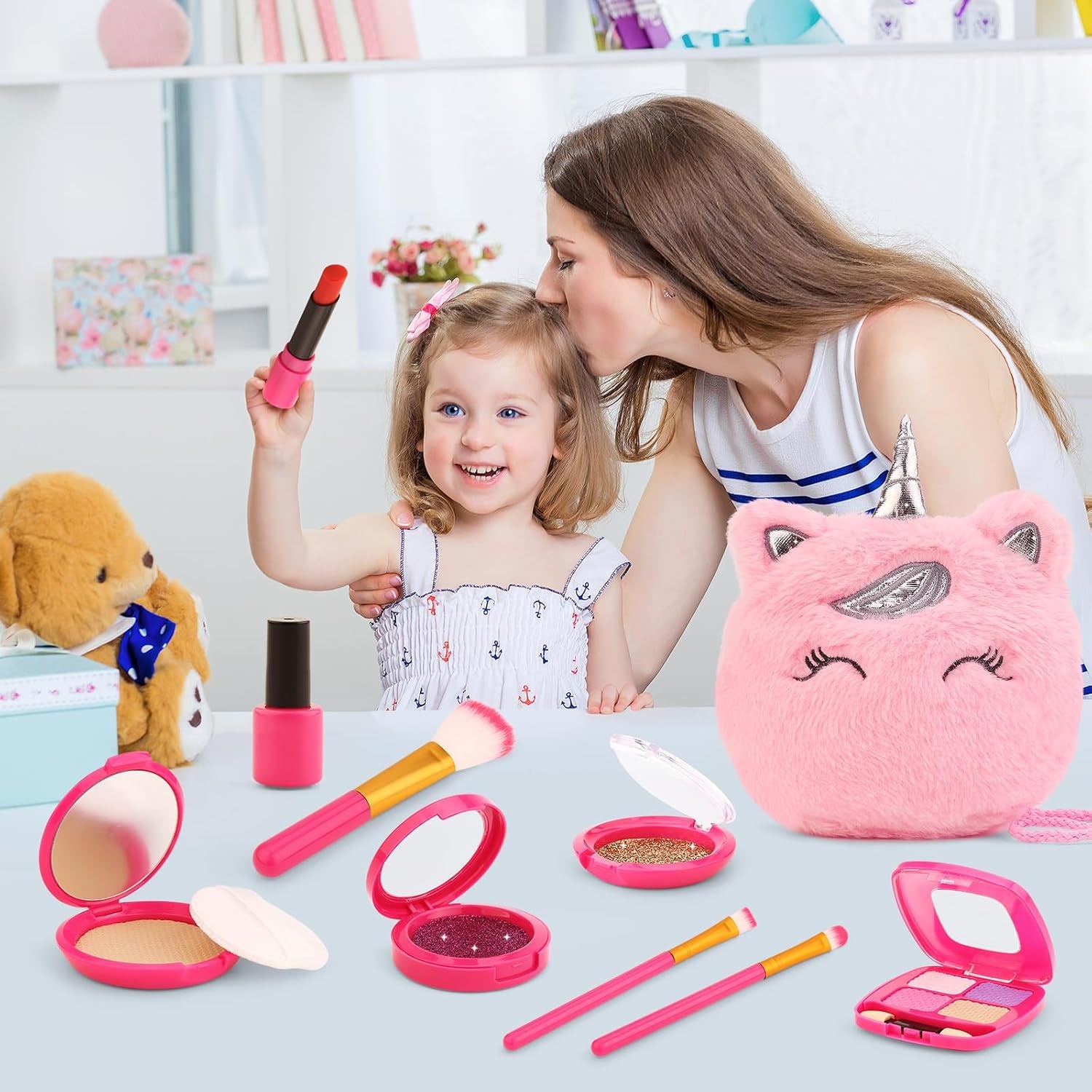 Pretend Makeup Kit for Toddlers Girls Toys Age 3 4 5 6 7 8 Years Old Gifts